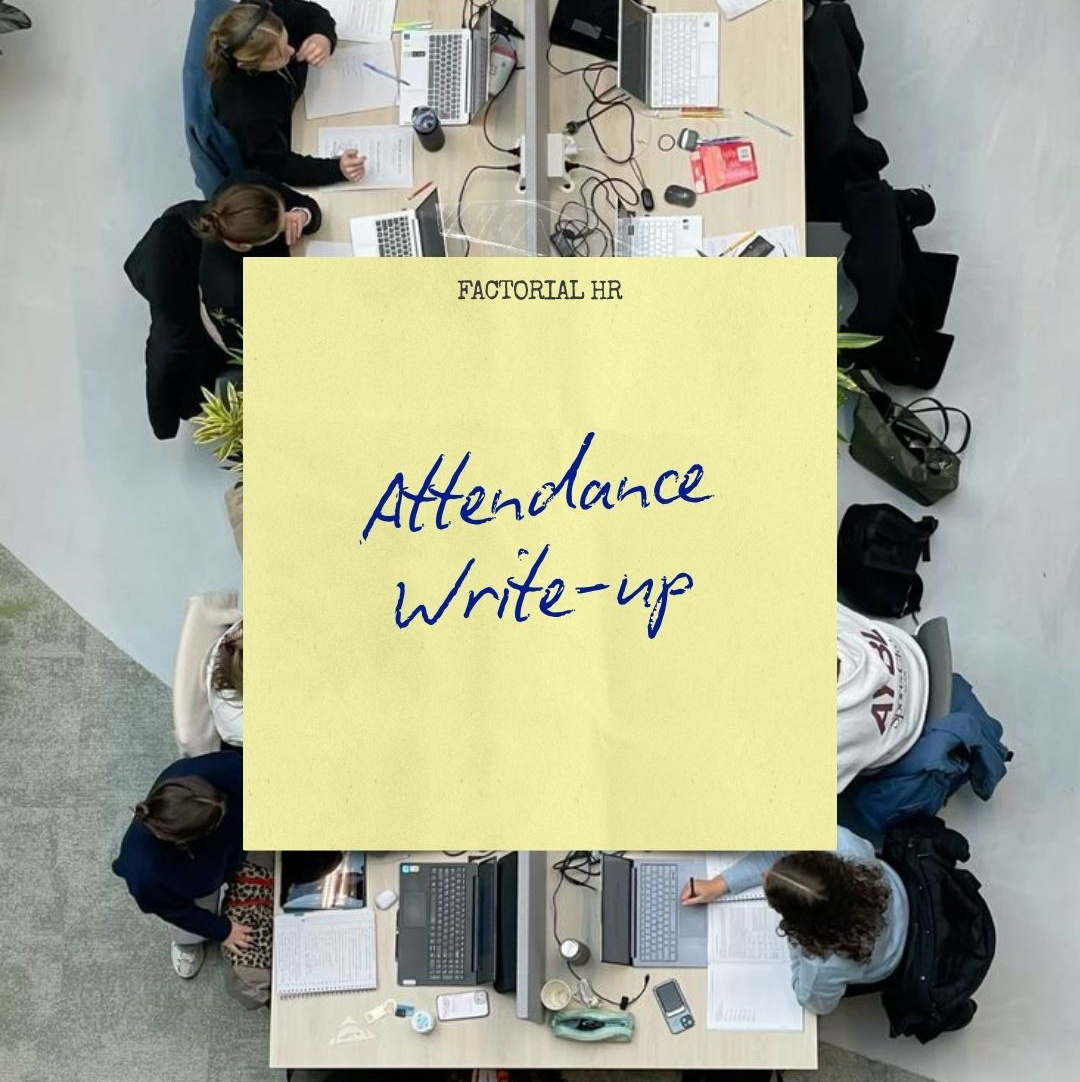 A blog for Factorial: Attendance Write-up Example for Managers