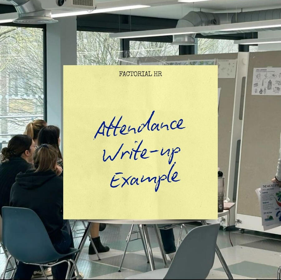 A blog for Factorial: Attendance Write-up Example for Managers
