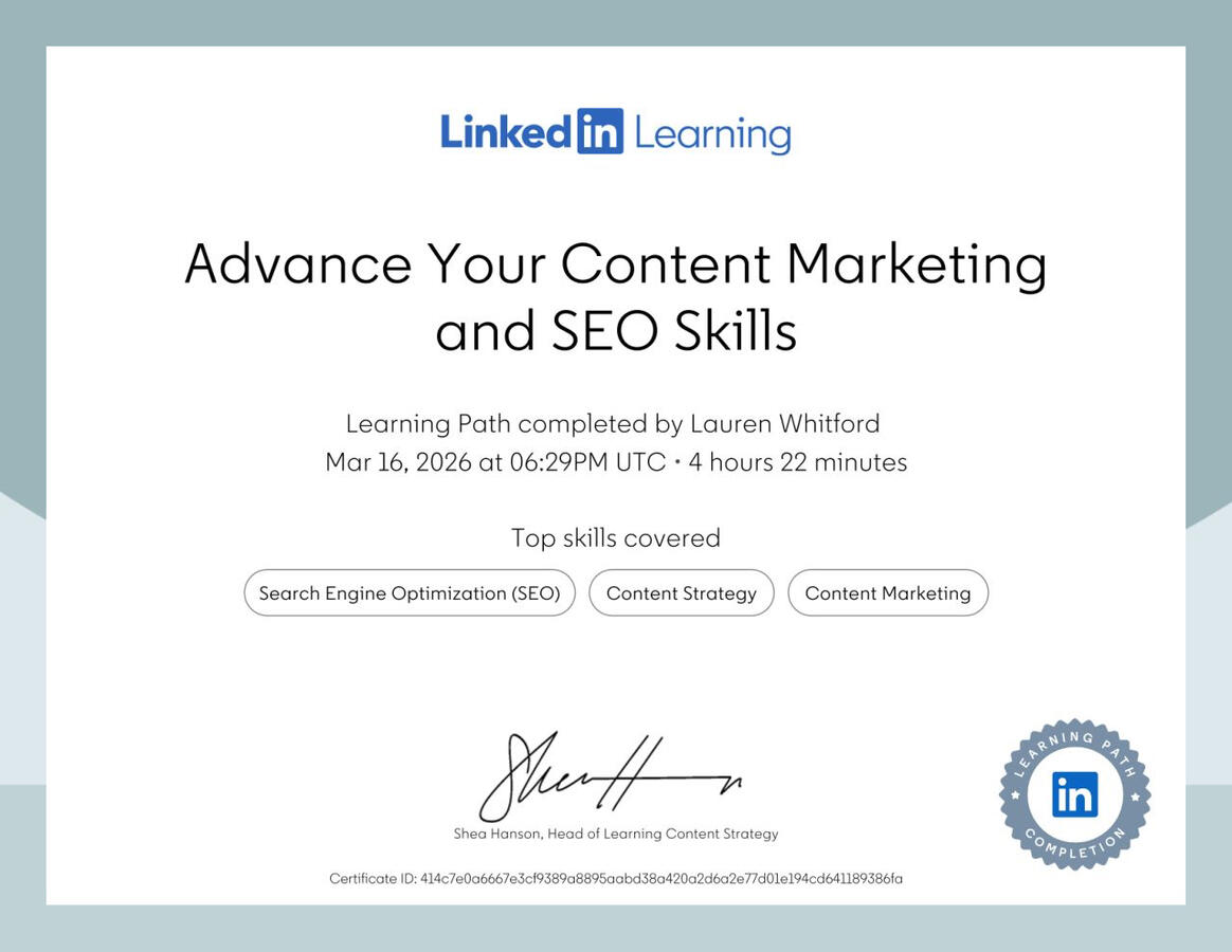 Advance Your Content Marketing and SEO Skills