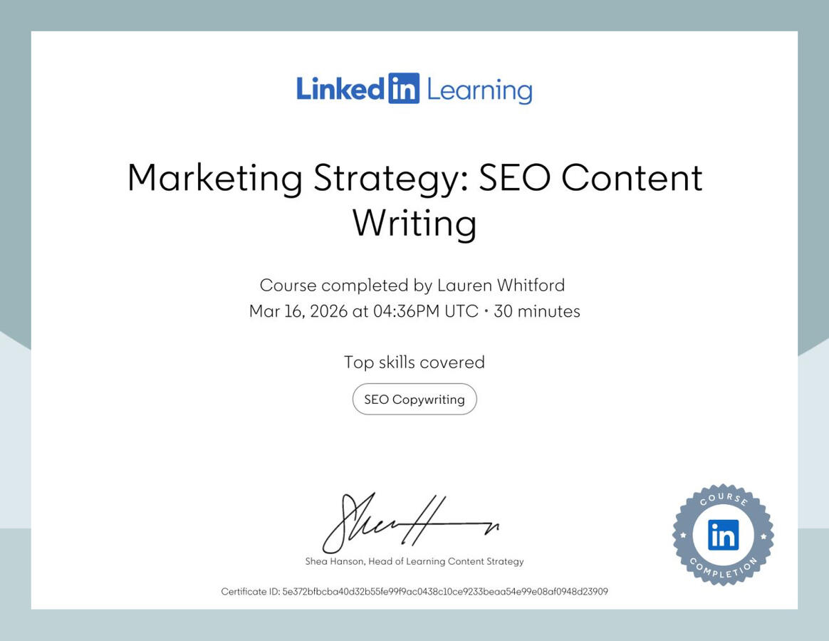Marketing Strategy: SEO Content Writing