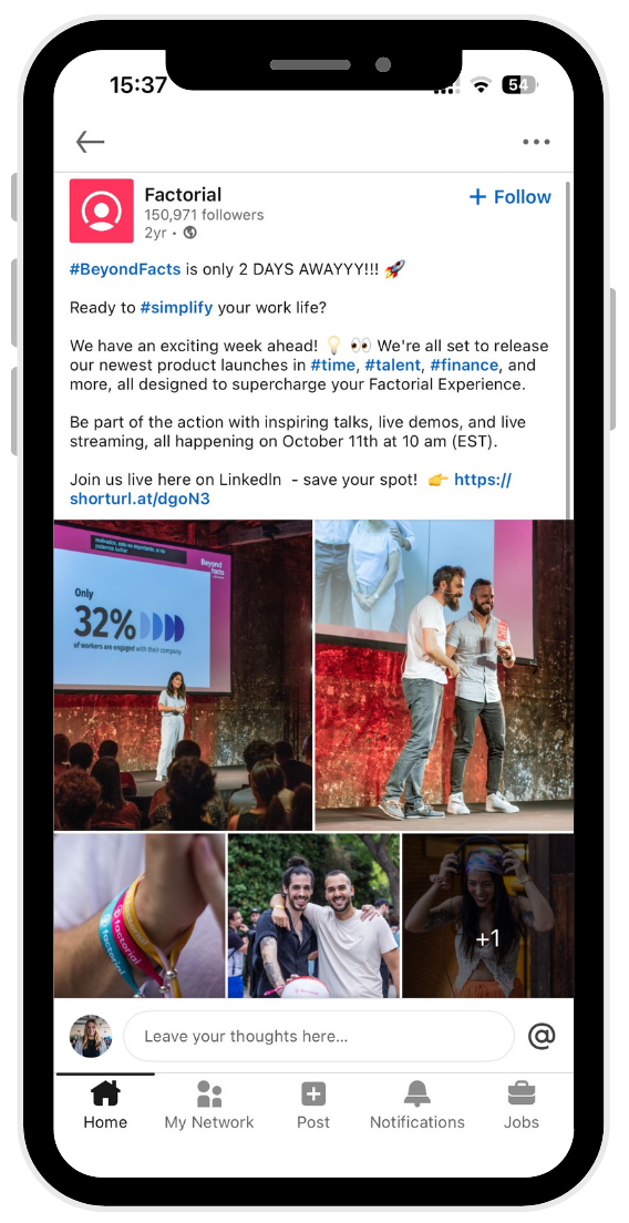 Factorial Social Media Post Flexidao Social Media Post